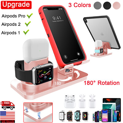 #ad 3in1 Charging Dock Station Holder Stand for iPhone Apple Watch iPad AirPods Pro $15.89