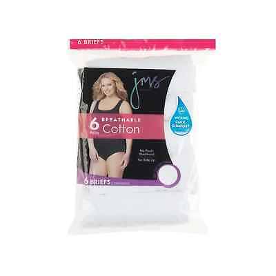 #ad 6 pack JUST MY SIZE Hanes Cotton BRIEF Underwear White size 9 10 11 $15.95