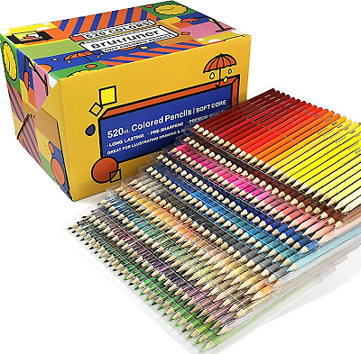 #ad Ccfoud Colored Pencils 520 Color Set Oil Based Brutfuner Professional from Japan $124.69