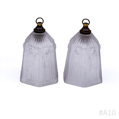 #ad 2er Set Type Déco Lamp Shades Hanging Lamp Made of Glass with Bracket Handmade $152.50