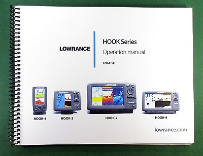 #ad Lowrance HOOK Series Instruction Manual: Full Color 60 Pages amp; Clear Covers $19.25