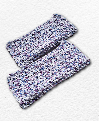#ad Handmade Kitchen Dish Cloths Set of 2 Blue Purple Dishcloths Cotton Reusable $12.99