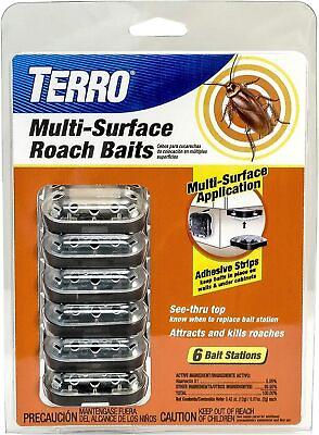 #ad TERRO T500 Indoor Multi Surface Roach Killing Bait Cockroach Killer 6 Bait... $14.17