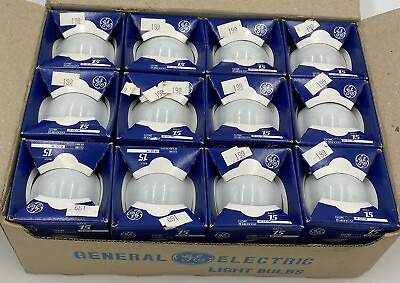 #ad General Electric 15 Watt 120 Volt Globe Light Bulbs Pack Of 12 Brand NEW $34.99