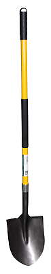 #ad Round Point Shovel 54” Fiberglass Handle Heavy Duty 14 Gauge Steel Head $26.90