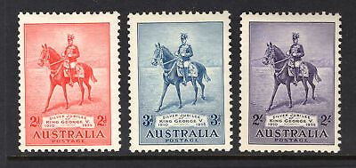 #ad M22930 Australia 1935 SG156 158 KGV: Silver Jubilee Set MM Cat £42 GBP 21.00