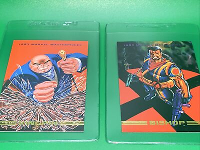 #ad 1993 Skybox Marvel Masterpieces Trading Card #56 Kingpin and #57 Bishop $5.95