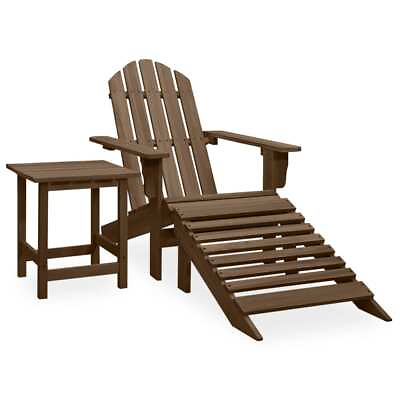 #ad Gecheer Patio Adirondack Chair with Ottomanamp;Table Solid Fir Wood Y6Q8 $153.67