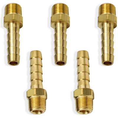 #ad 5Pcs Hose Barb Fittings 1 4quot; 6mm Barb To 1 8quot; Male Thread Air Hose Fitting $8.79