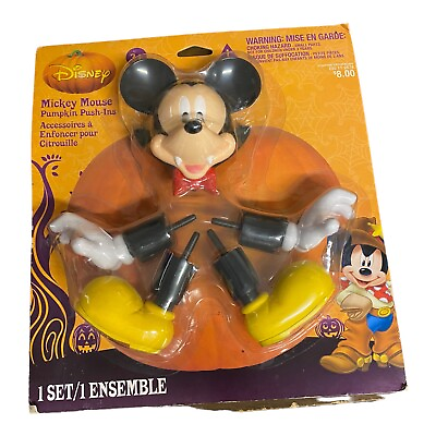 #ad NEW 2014 Disney Mickey Mouse w Fangs Pumpkin Push Ins Halloween Decoration $14.99