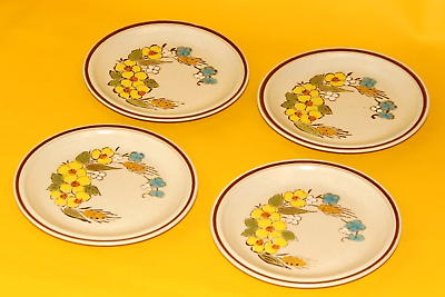 #ad Vintage Salad Plates Flora Expressions Hearthside Stoneware Springtime Japan 4x $28.99