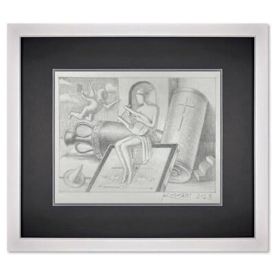 #ad Mark Kostabi quot;Sacred Illuminationquot; signed original art framed $2000.00