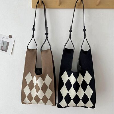 #ad Fashion Women Knot Small Shopping Bags Knit Handbags Tote Bag Wrist Bag AU $9.63