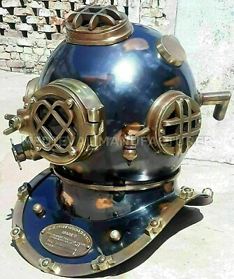 #ad 18quot; Diving Helmet Antique Boston Mark V U.S Navy Deep Replica Sea Divers Helmet $236.17