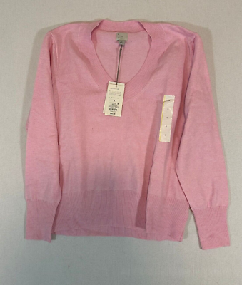 #ad A new day Women#x27;s Sweater Pullover long sleeve V neck Pink Size S $9.98