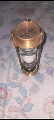 #ad Handcrafted Hourglass Brass Sand Timer With Compass For Home amp;Office Desk Decor $55.00