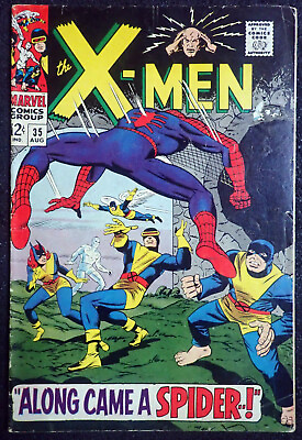 #ad X men #35 VERY GOOD COMPLETE UNRESTORED 1967 Amazing Spider man $169.00