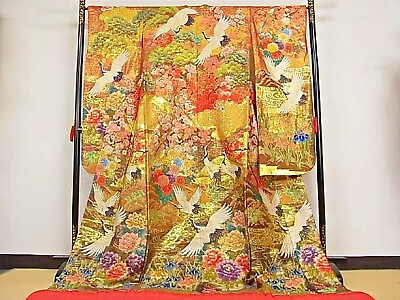 #ad Japanese Kimono Uchikake Wedding Pure Silk japan 1577 $450.00