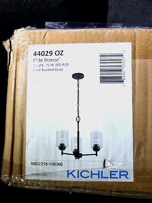 #ad Kichler Lighting 44029 OZ Winslow Modern 3 Light Chandelier In Olde Bronze $99.97