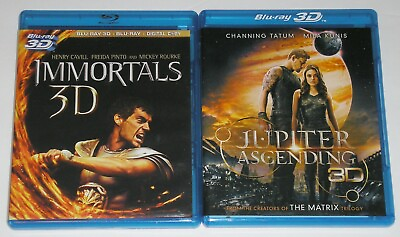 #ad Action Blu ray 3D Lot Immortals 3D Used Jupiter Ascending 3D Used $18.99
