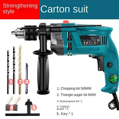 #ad Electric Drill Impact Drill Multifunctional Drilling Machine Through Wall Pistol $90.85