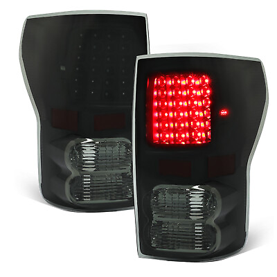#ad Black Smoke For Toyota Tundra 2007 2013 LED Tail Lights Brake Lamps LeftRight $109.00