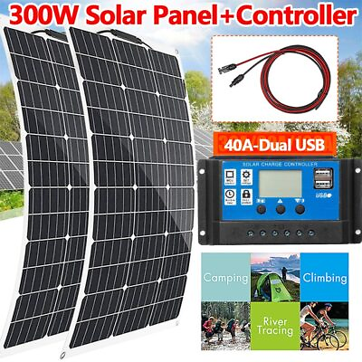#ad 300W Outdoor IP68 Flexible Solar Panel Hi Efficiency Roof Solar Modul US SUPPLY $236.98