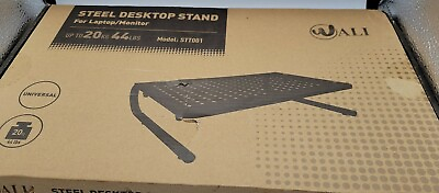 #ad WALI Steel Desktop Stand For Laptop Monitor STT001 4”H 14.5”W 9.5” D Open Box $28.00