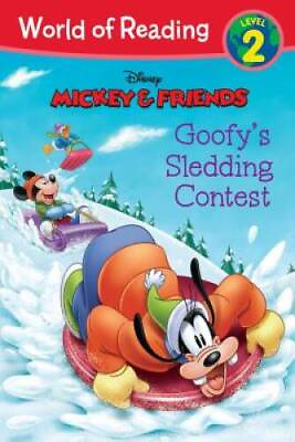 #ad Mickey Friends Goofys Sledding Contest World of Reading Paperback GOOD $6.11