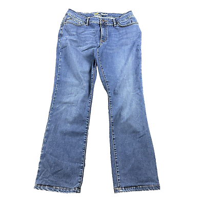 #ad Lee Jeans Women Size 14 Medium Modern Fit Curvy Straight Leg Medium Wash Blue $12.99