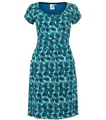#ad Ex Weird Fish Women#x27;s Satso Viscose Dress In Bottle Green Slightly Imperfect GBP 15.99
