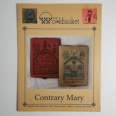 #ad The Workbasket quot;Contrary Maryquot; Counted Cross Stitch Pattern Chart Sampler Garden $6.78