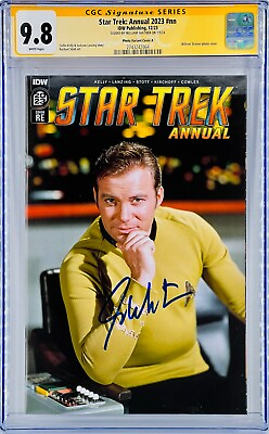 #ad William Shatner Signed Photo Cover CGC SS Graded 9.8 Star Trek Annual #nn $448.99