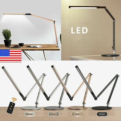 Folding Desk Lamp Clip on LED Long Arm Reading Table Light 360° Rotating Remote $68.99