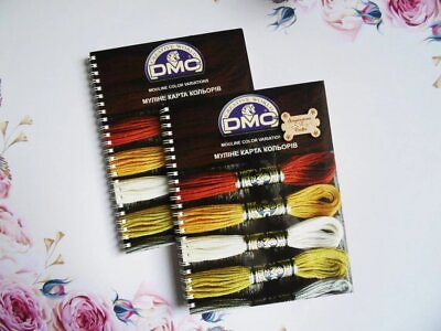 #ad DMC Color Chart with Real Floss for Cross Stitch Catalog DMC samples 482 color $56.00