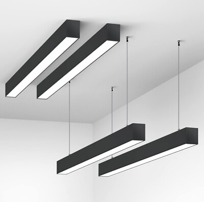 #ad Barrina LED Linear dimmable Light Fixtures ￼0 10V. 2 4ft. 4 Packs 556 $325.00