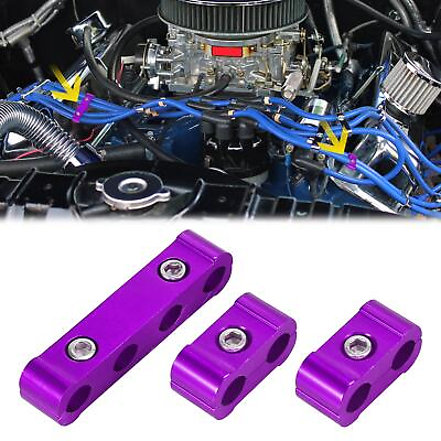 #ad 1 Set 8mm Hole Dia Engine Spark Plug Wire Separator Inigtion Wire Divider Purple $8.99