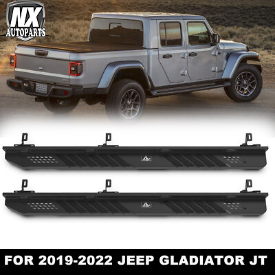 #ad 2PC Side Step Nerf Bars For 2019 2023 Jeep Gladiator JT Alloy Steel w LED Lights $359.99