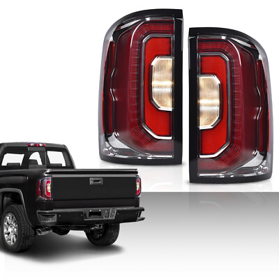 #ad New Fit For 2016 2018 GMC Sierra Denali Tail Light Lamps Driver Passenger Side $209.92
