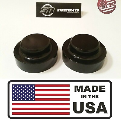 #ad SR CHEVY GMC TAHOE YUKON AVALANCHE 1quot; BILLET REAR LIFT LEVELING SPACERS BLACK $41.69