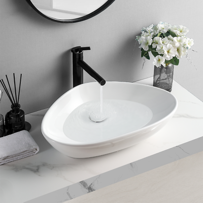 #ad Countertop Basin Bathroom Ceramic Basin Bowl White Vessel Sink USA $85.00