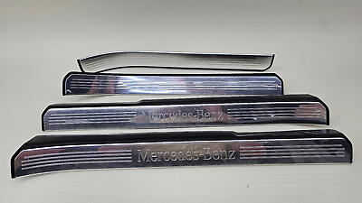 #ad 07 2013 Mercedes W221 S550 Complete Door Sill Scuff Plate Trim Cover Set of 4 OE $79.49