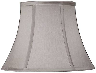 #ad #ad Pewter Gray Small Bell Lamp Shade 7quot; Top x 12quot; Bottom x 9quot; Slant Spider $34.99