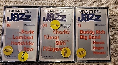 #ad I Giganti Del Jazz Music Lot Of 3 Cassettes New Sealed Unopened $16.99
