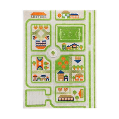 #ad ivi Kids Rugs 4#x27;x6#x27; Rectangle Machine Made Polypropylene Carpet Woven Green $176.36