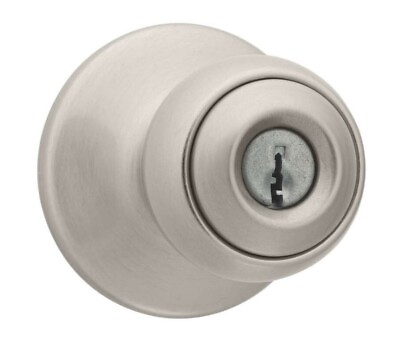 #ad Kwikset Polo Satin Nickel Entry Knobs 1 3 4 in. 94002 826 $21.99