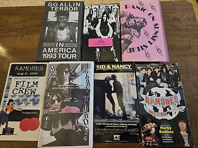 #ad Lot of 7 Rare Punk Rock VHS Sid Vicious Ramones Greta GG Allin New York Dolls $79.99