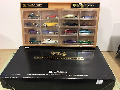 #ad Hot Wheels 1994 Series 1 Gold FAO Schwarz 16 car set RARE and complete $189.95