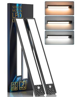 #ad 2024 Newest 65 LED Motion Sensor Lights Indoor 3 Color Temps 2 Packs Dimmabl... $44.39