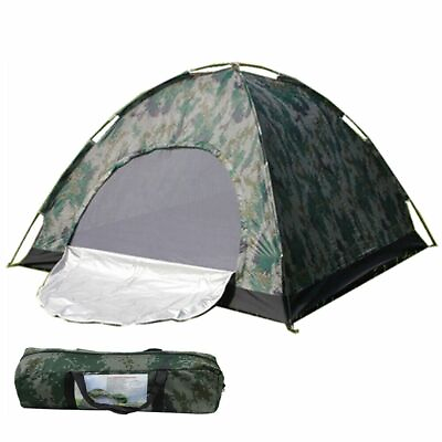 #ad Portable Outdoor Camping 2 Person Waterproof Hiking Folding Dome Tent Camouflage $24.99